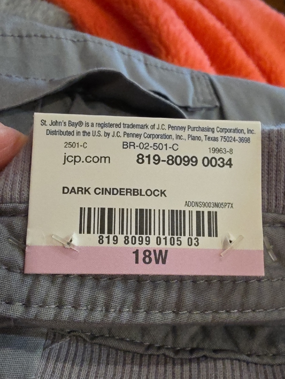 St Johns Bay 11.5" Women's Bermuda Shorts - Dark Cinder Block/Gray NWT Size 18W - Picture 6 of 7